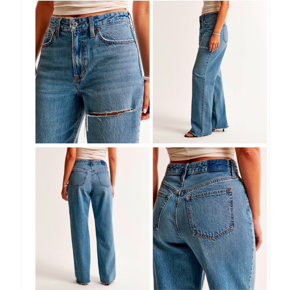 Abercrombie & Fitch Blue Flare Jeans - Picture 2 of 8